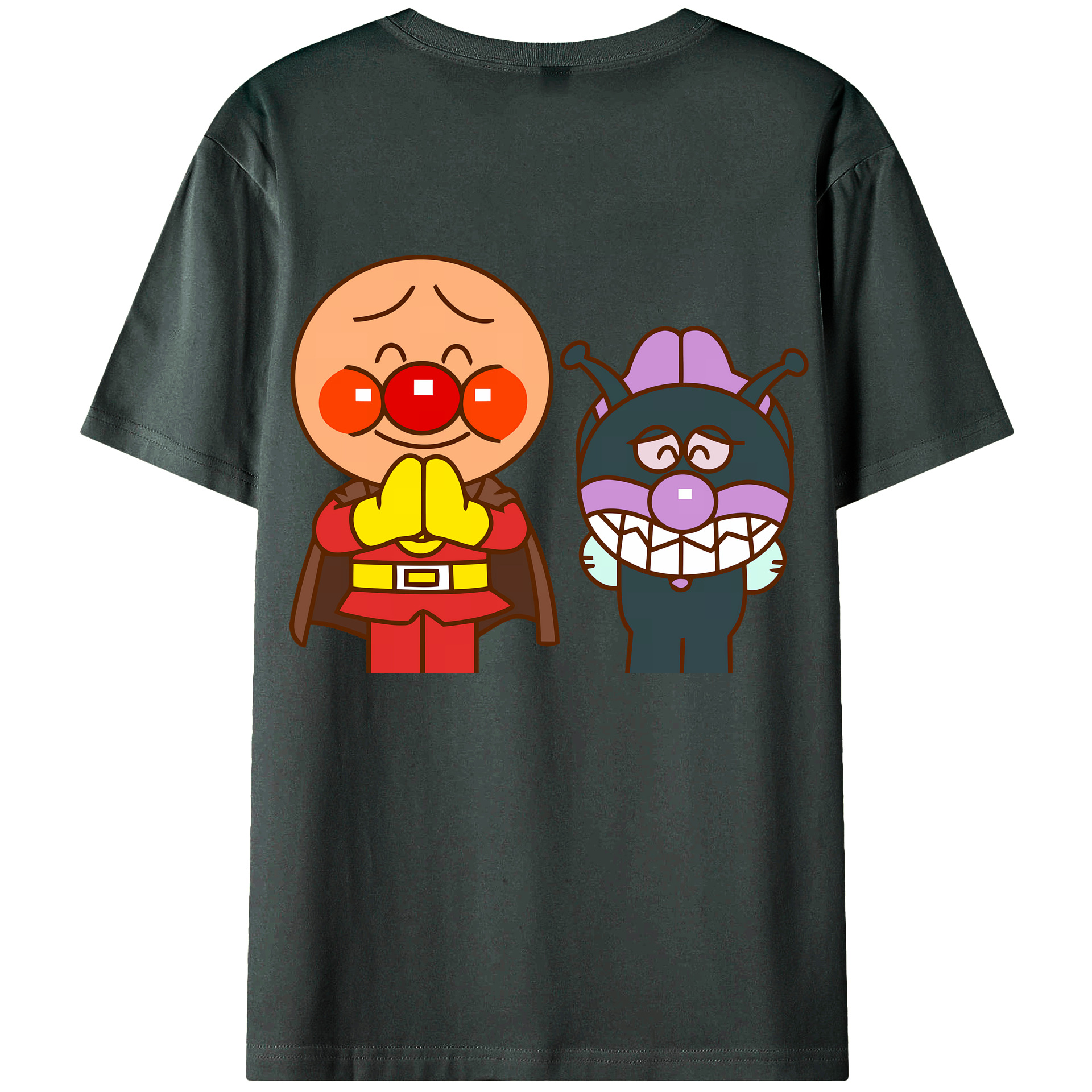 （画像用） アンパンマン Anpanman 綿100％ メンズ半袖Tシャツ（バックプリント） 通気性